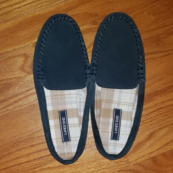 Lands End blue leather Slippers - Picture 5 of 7